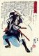 Japan: The 47 Ronin or Loyal Retainers, No. 5: Yokogawa Kampei Munetoshi [Yukukawa] fending off a thrown lantern. 'Biographies of Loyal and Righteous Samurai' (Seichū gishi den, 1847-1848), Utagawa Kuniyoshi (1797-1862)
